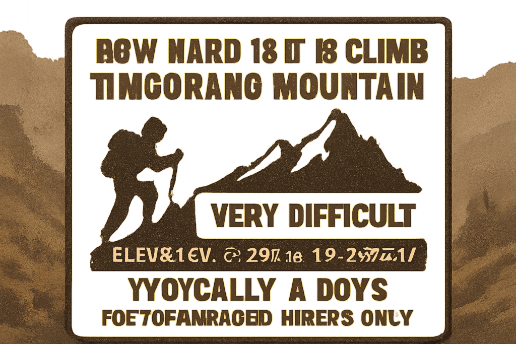 how hard is it to climb timgoraho mountain